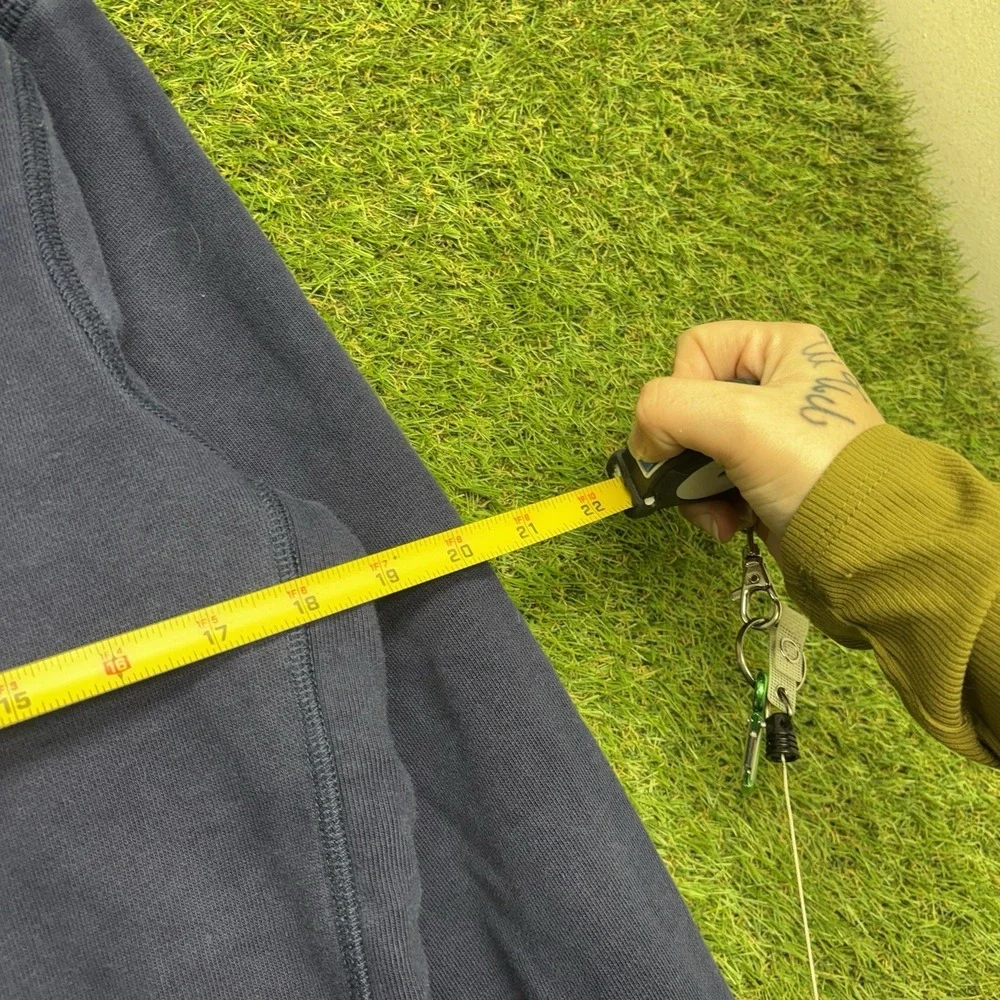 Vintage Polo Ralph Lauren Hoodie Mens Small Blue Y2K Thermal Lined Sweater